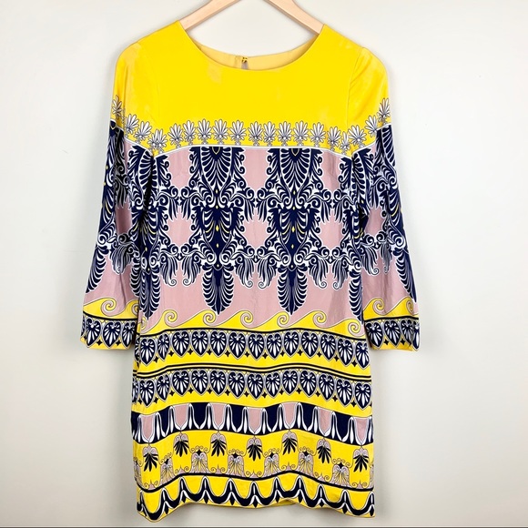 J Crew | 100% Silk Scroll Print Jules Dress - Picture 2 of 8